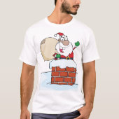 Santa in a Chimney Festivals T - Shirt (Vorderseite)