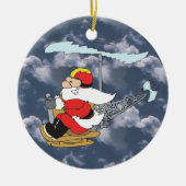 Santa in a Helicopter Ornament (Vorne)