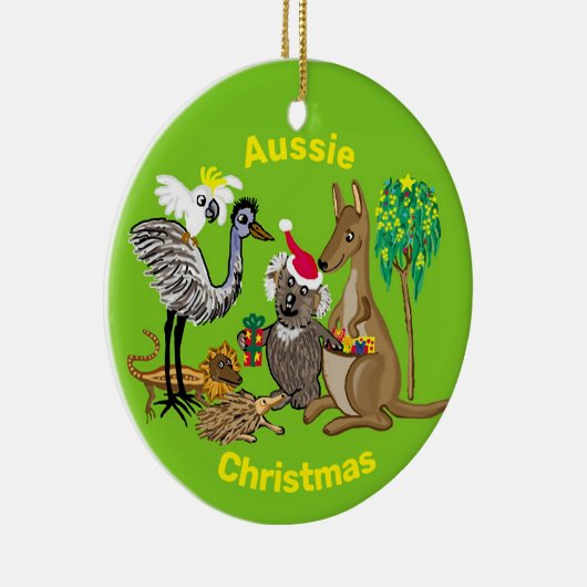 Santa in Australia Keramik Ornament (Rechts)