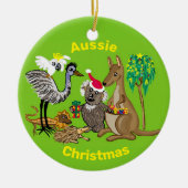 Santa in Australia Keramik Ornament (Vorne)