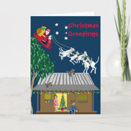 Santa in Australien Feiertagskarte