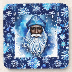 Santa in Blue Getränkeuntersetzer