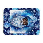 Santa in Blue Magnet (Horizontal)