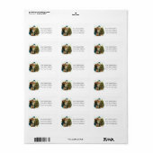 Santa in Blue Vintag Address Label Adressaufkleber (Vorne)