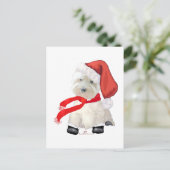 Santa in Boots Feiertagspostkarte (Stehend Vorderseite)