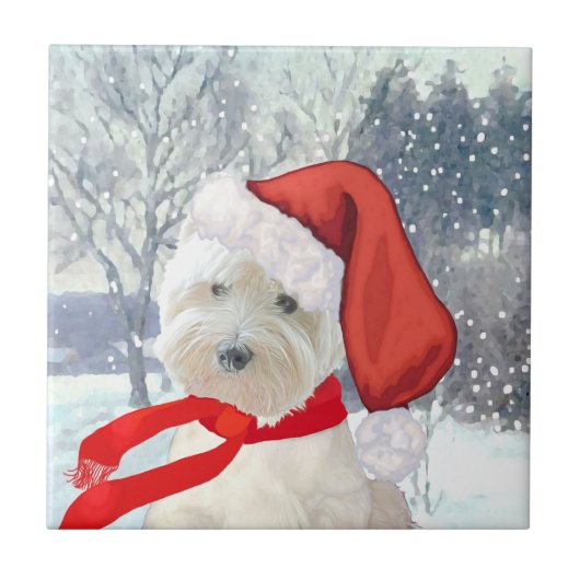 Santa in Boots Fliese (Vorderseite)