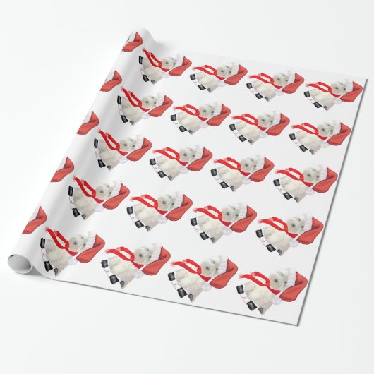 Santa in Boots Geschenkpapier (Ungerollt)