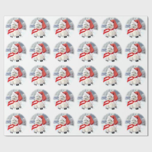 Santa in Boots Geschenkpapier (Flach)