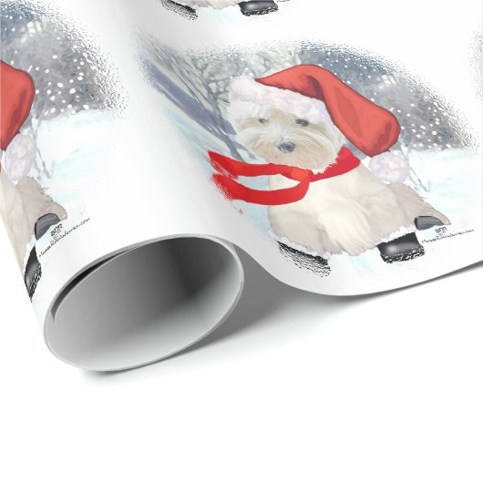 Santa in Boots Geschenkpapier (Rolleneckpunkt)