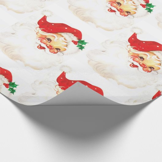 Santa in Cap Geschenkpapier (Ecke)