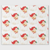 Santa in Cap Geschenkpapier (Flach)