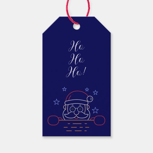 Santa in Chimney Gift Tags Geschenkanhänger (Vorderseite)
