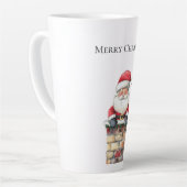 Santa in Chimney Weihnachten Milchtasse (Linke Ecke)