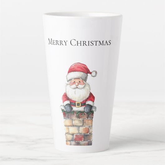 Santa in Chimney Weihnachten Milchtasse (Vorderseite)