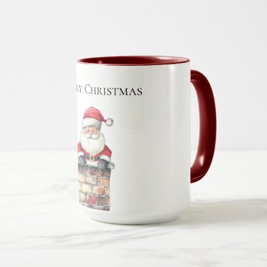 Santa in Chimney Weihnachten Tasse (VorderseiteRechts)
