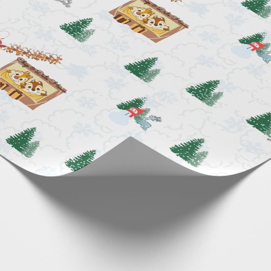 Santa in Chip & Dale Zuhause - Geschenkpacker Geschenkpapier (Ecke)