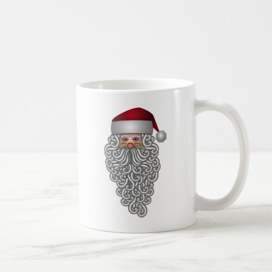 Santa in Curly Bard Weihnachten Kaffeetasse (Rechts)