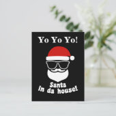 Santa In Da House Feiertagspostkarte (Stehend Vorderseite)