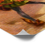 Santa in der Reindeer-Scheune Poster (Ecke)