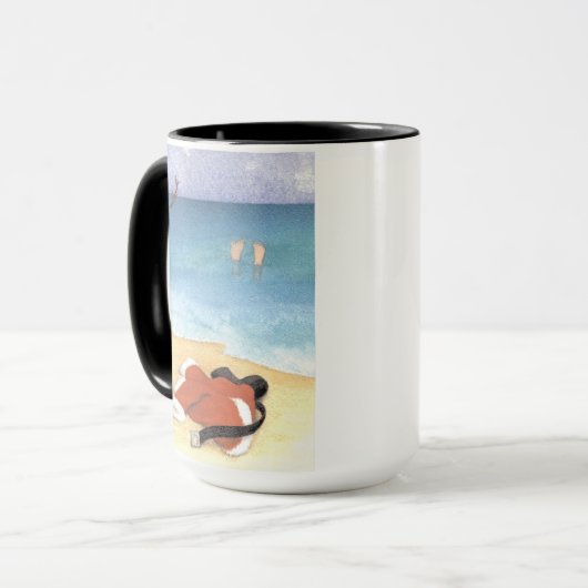 Santa in for a Swim -  Tasse (Vorderseite Links)