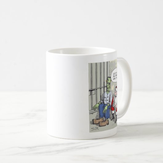 Santa In Gefängnis verlassen Tasse (VorderseiteRechts)