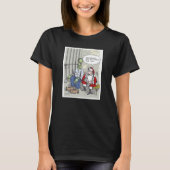 Santa In Gefängnisfrauen schwarzer T-Shirt-T - Shi T-Shirt (Vorderseite)