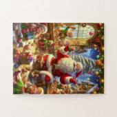 Santa in His Workshop 30 Oversized Pieces Puzzle (Horizontal)