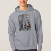 Santa in Jail graues gekröntes Sweatshirt (Vorderseite)