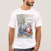Santa in Jail White T - Shirt (Vorderseite)