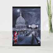 Santa in London Gemälde von Alfred Fox Karte (Vorderseite)
