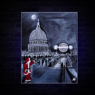 Santa in London Gemälde von Alfred Fox Leinwanddruck