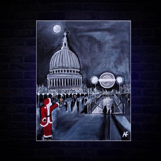 Santa in London Gemälde von Alfred Fox Leinwanddruck