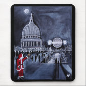 Santa in London Gemälde von Alfred Fox Mousepad (Vorne)