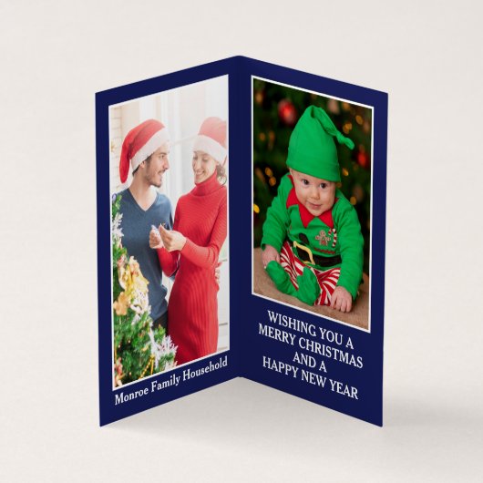 Santa in Madrid, Foto Weihnachtskarte Visitenkarten (Innenseite)