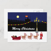 Santa in Madrid Weihnachtsfeiertag Postkarte (Vorne/Hinten)