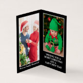 Santa in New York, die Weihnachtskarte für das Fot Visitenkarten (Innenseite)