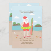 Santa in Paradise Feiertagskarte (Vorne/Hinten)