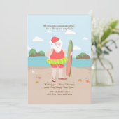 Santa in Paradise Feiertagskarte (Stehend Vorderseite)