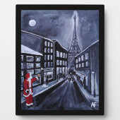 Santa in Paris Gemälde von Alfred Fox Fotoplatte (Vorderseite)