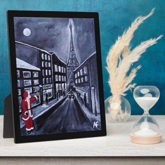 Santa in Paris Gemälde von Alfred Fox Fotoplatte (Seite)