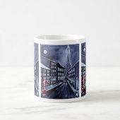 Santa in Paris Gemälde von Alfred Fox Kaffeetasse (Mittel)