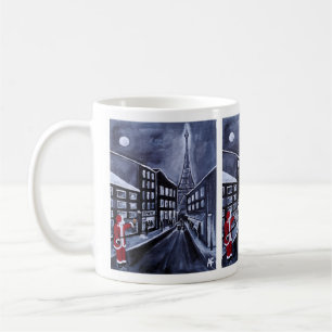 Santa in Paris Gemälde von Alfred Fox Kaffeetasse