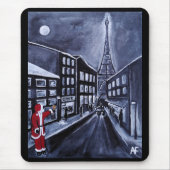 Santa in Paris Gemälde von Alfred Fox Mousepad (Vorne)