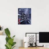 Santa in Paris Gemälde von Alfred Fox Poster (Heimbüro)