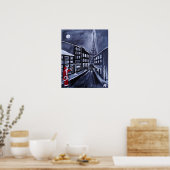 Santa in Paris Gemälde von Alfred Fox Poster (Küche)