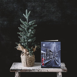 Santa in Paris Malerei von Alfred Fox Karte