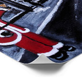 Santa in Paris Malerei von Alfred Fox Poster (Ecke)