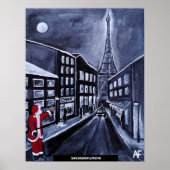 Santa in Paris Malerei von Alfred Fox Poster (Vorne)