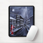 Santa in Paris Painting by Alfred Fox Mousepad (Mit Mouse)