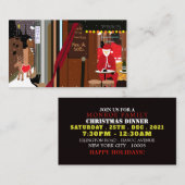 Santa in Paris, Weihnachts-Party Einladung (Vorne/Hinten)